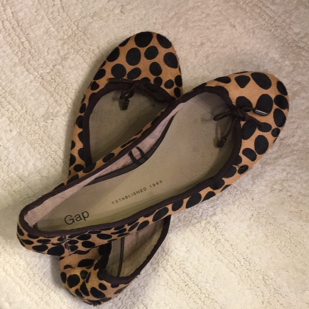 Gap leopard print ballet flats Sz 8 1/2